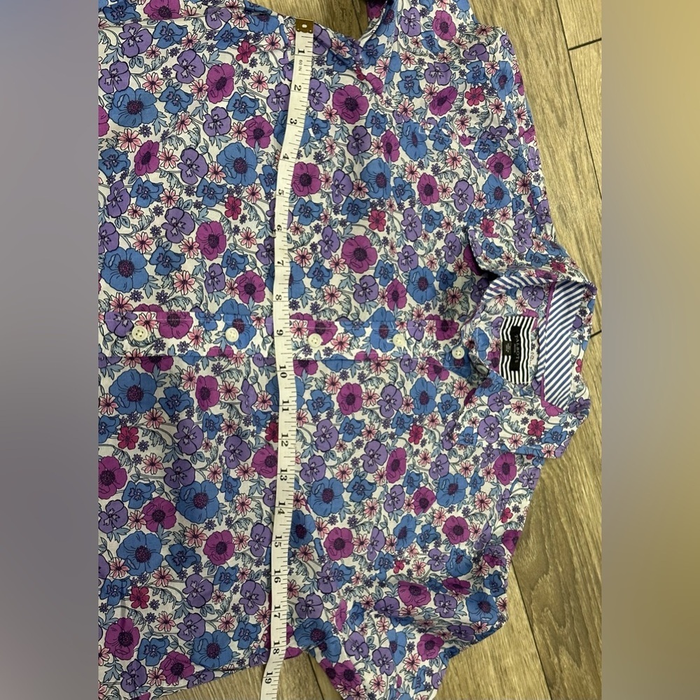 Talbots Purple and Blue Button Down Shirt 💎 - Picture 8 of 13